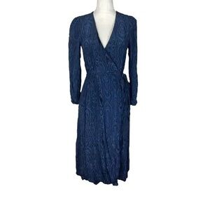 & Other Stories Woof Grain Jaquard Wrap Dress